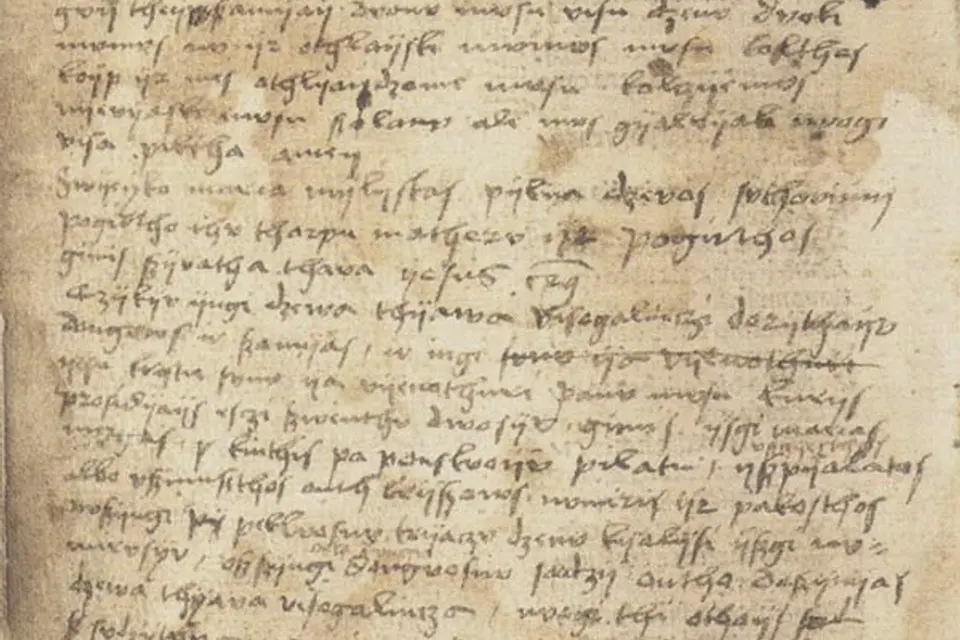 Istorinio rašto fragmentas