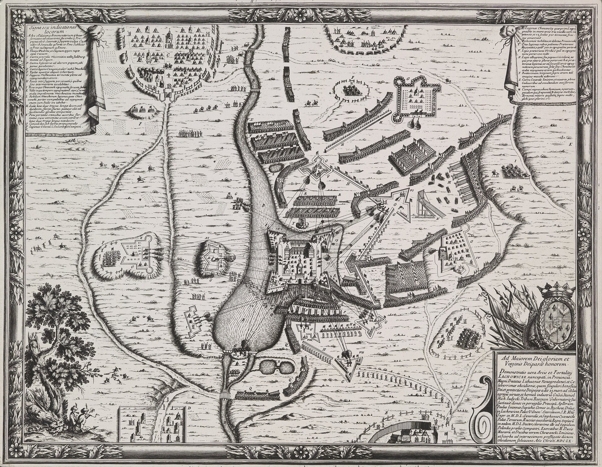 Liachavičių tvirtovės planas ir vaizdas, 1660 m.